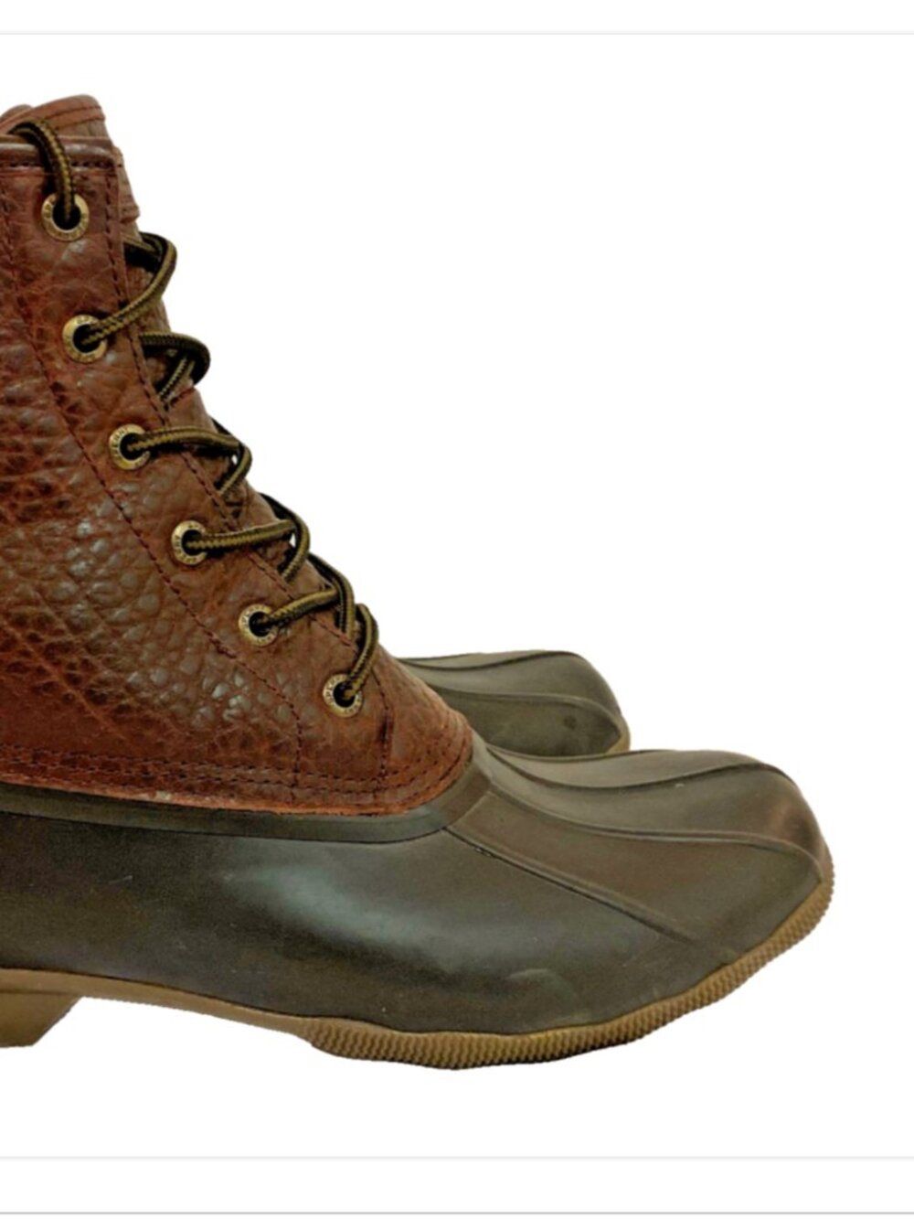 Sperry Top-Sider Men's 11 Duck Boots Amaretto Black 11 Waterproof Preppy Coastal - Picture 5 of 15